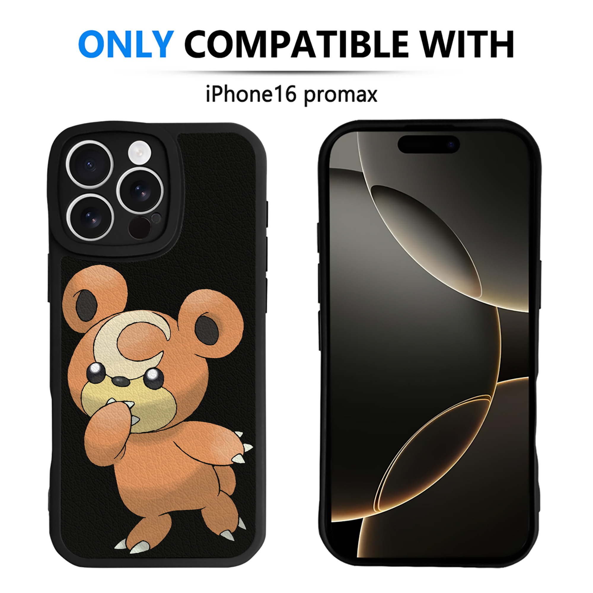 （画像用） ポケットモンスター Pokémon 【iPhone 16シリーズ対応】シリコンスマホケース（レザー調） 材質：シリコン